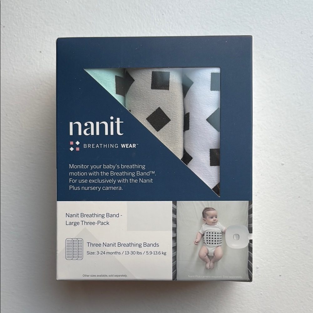 Nanit Breathing Wear Band - Black and White